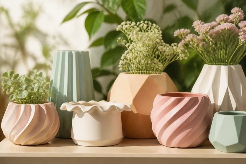 20 Easy Air-Dry Clay Flower Pot and Vase Diy Ideas That Look Adorable: Cute Crafts for Fans