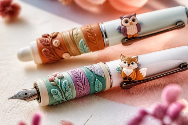 20 Polymer Clay Pen Ideas That Make Writing More Fun: Tiny Magic