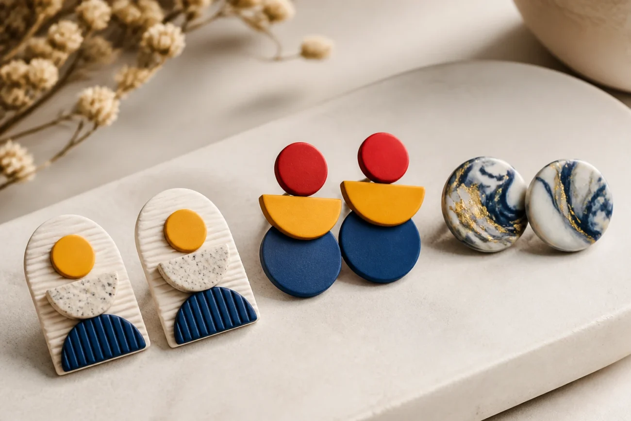 17 Polymer Clay Stud Earring Ideas You’Ll Want to Try That Wow