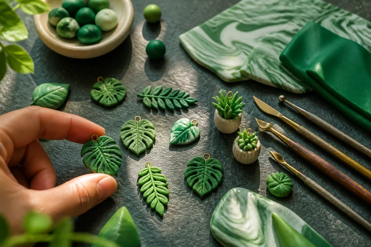 16 Green Polymer Clay Ideas for a Fresh Handmade Look: Fresh Styles