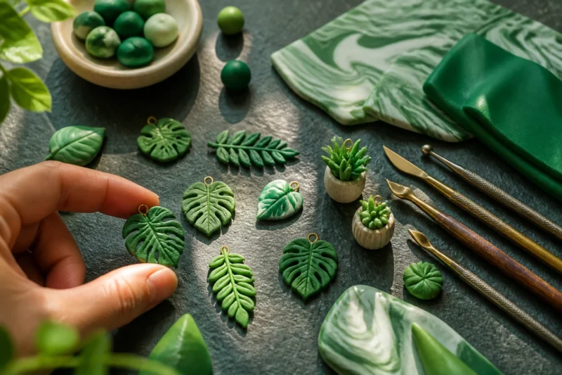 16 Green Polymer Clay Ideas for a Fresh Handmade Look: Fresh Styles